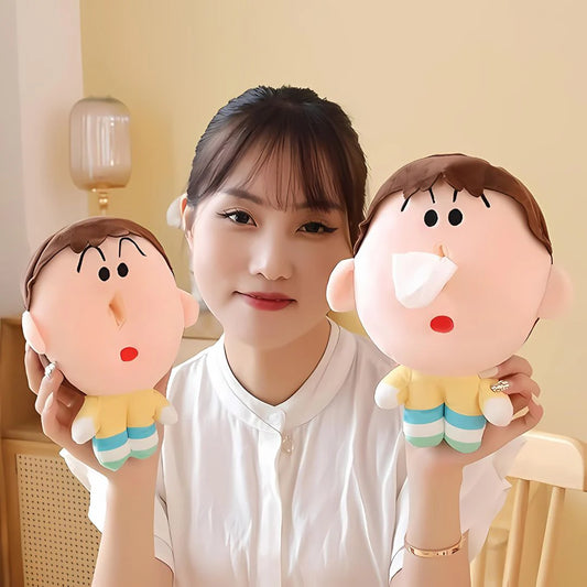 Cartoon Plush Tissue Holder Doll
