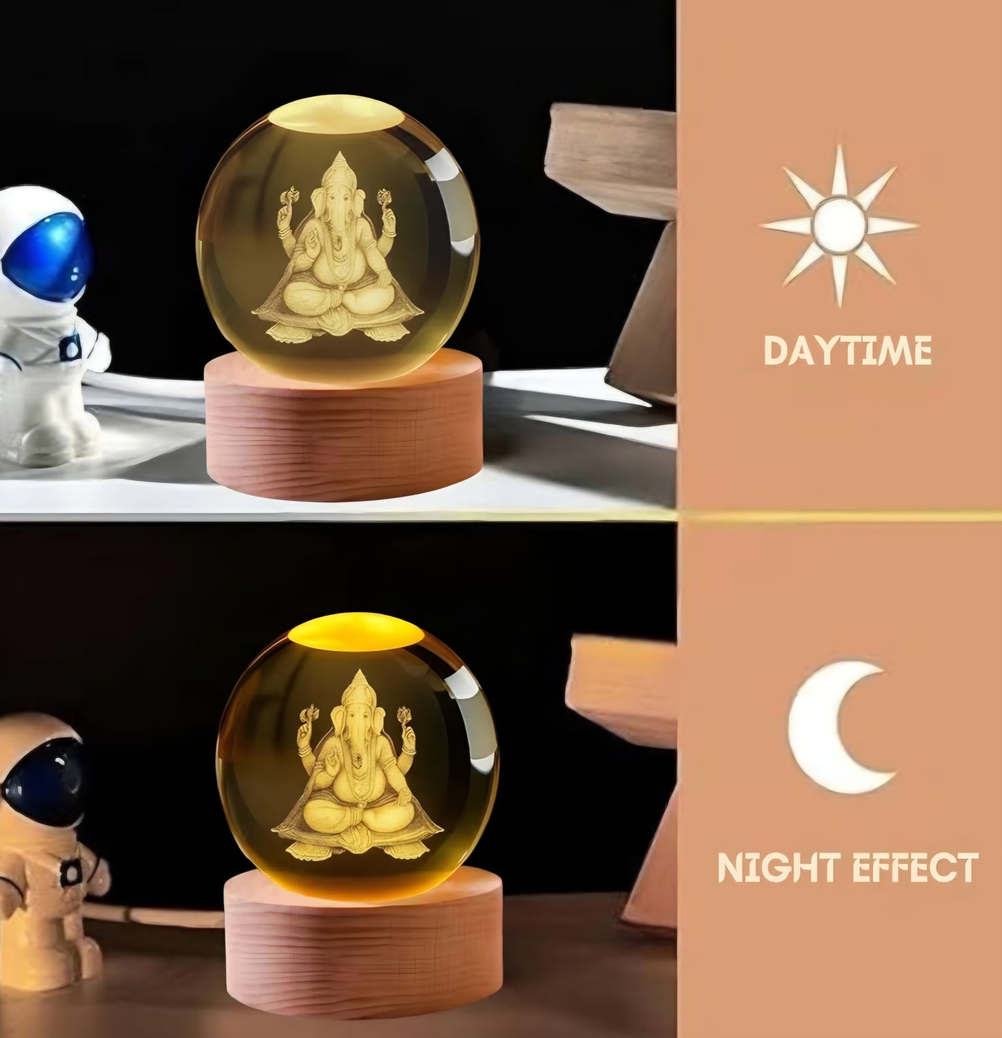 Ganesh Crystal LED Lamp