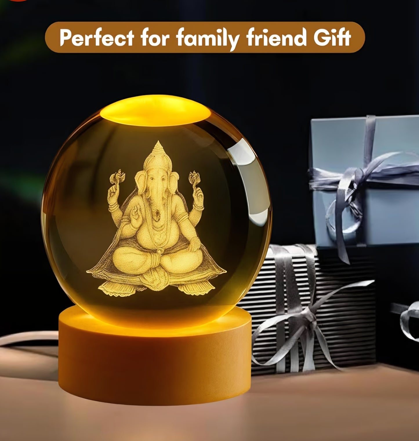 Ganesh Crystal LED Lamp